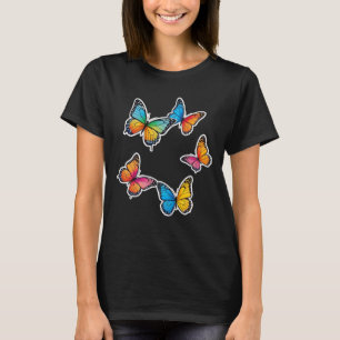 Colourful Butterfly Illustration T-Shirt