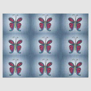 Colourful Butterfly Illustration Tissue Paper