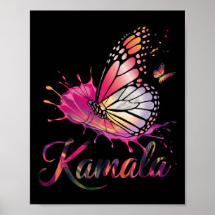 Colourful Butterfly Kamala For Kids Women Men Harr Poster