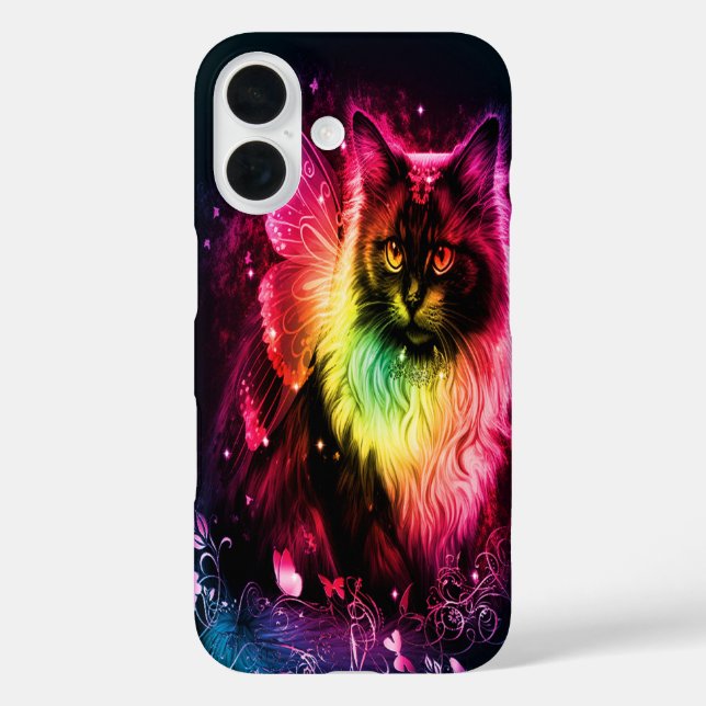 Colourful Butterfly Kitty Case-Mate iPhone Case (Back)