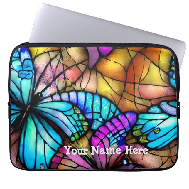 Colourful Butterfly  Laptop Sleeve (Front)