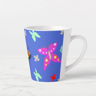 Colourful Butterfly   Latte Mug