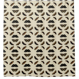 Colourful Butterfly Medley on Cream Background Shower Curtain