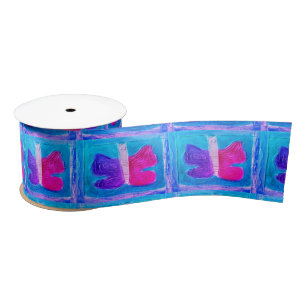 Colourful Butterfly Miami Filter Basic Satin Ribbon