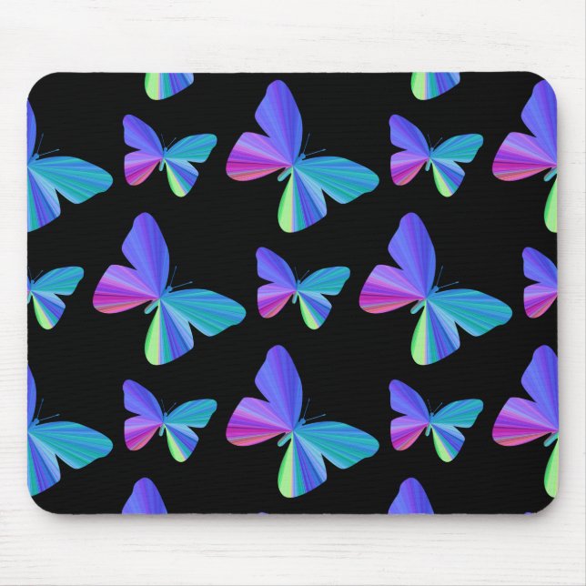 Colourful Butterfly Mouse Pad (Front)