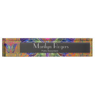 Colourful Butterfly Nameplate