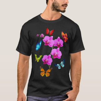Colourful Butterfly Orchid Summer  for Women and G T-Shirt
