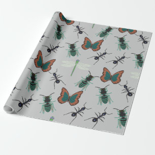Colourful Butterfly Pattern Wrapping Paper