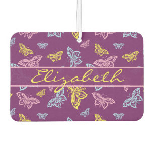 Colourful Butterfly Personalise Pattern Car Air Freshener