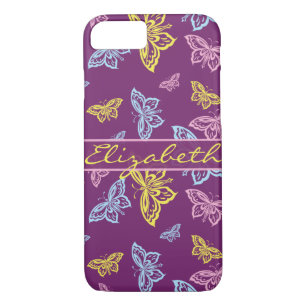 Colourful Butterfly Personalise Pattern iPhone 8/7 Case