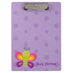 Colourful Butterfly Personalised Clipboard