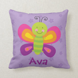 Colourful Butterfly Personalised Pillow