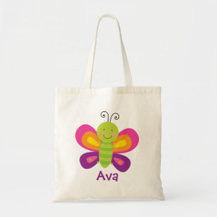 Colourful Butterfly Personalised Tote Bag