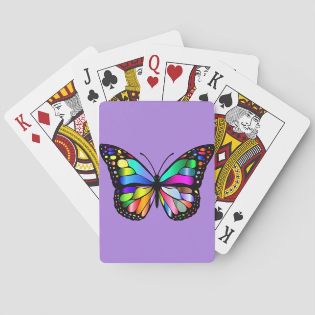 Colourful Butterfly Playing Cards (Back)