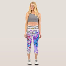 Colourful Butterfly Print Leggings-Stylish& Comfor