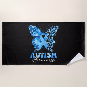 Colourful Butterfly Puzzle Beach Towel