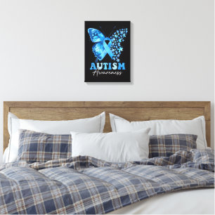 Colourful Butterfly Puzzle Canvas Print