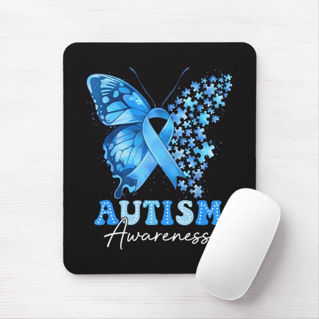 Colourful Butterfly Puzzle Mouse Mat (With Mouse)