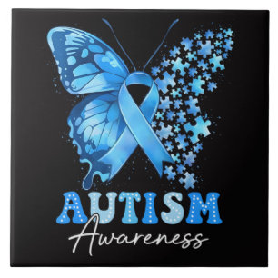 Colourful Butterfly Puzzle Tile