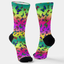 Colourful Butterfly Socks