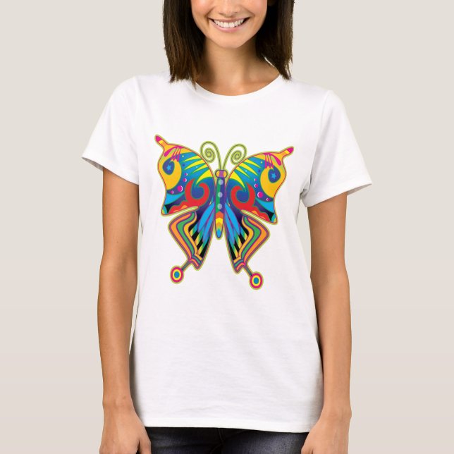 Colourful butterfly T-Shirt (Front)