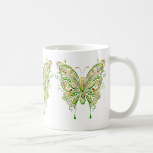 Colourful Butterfly Tattoo Style Coffee Mug