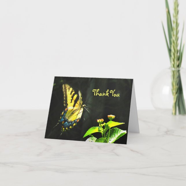 Colourful Butterfly Thank You Card (Front)