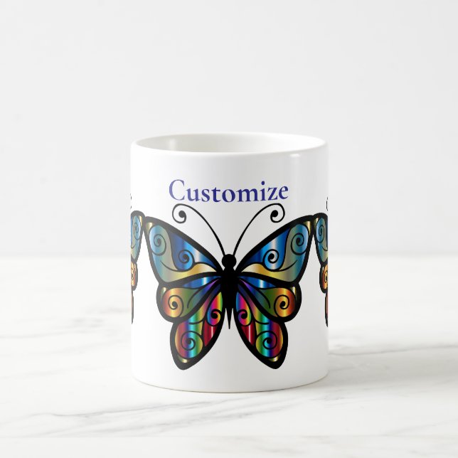 Colourful Butterfly Thunder_Cove Coffee Mug (Center)