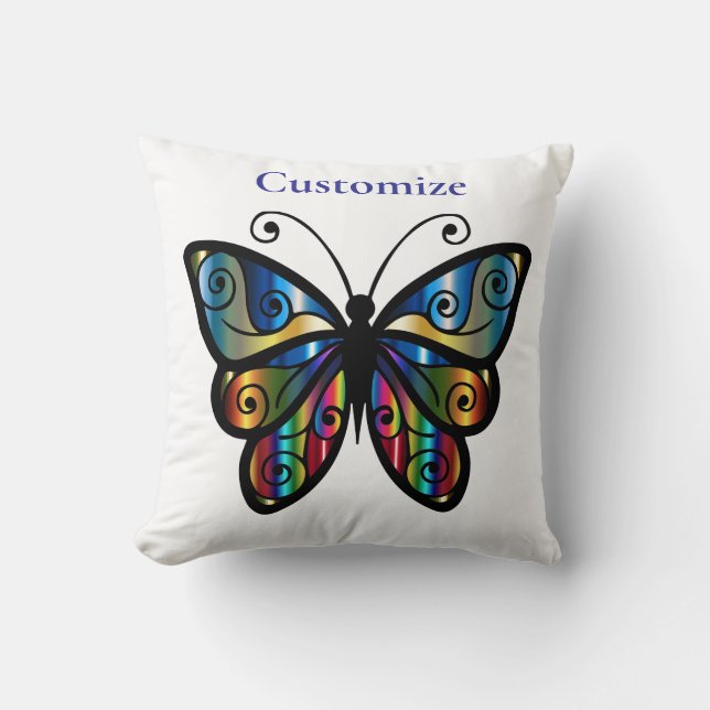 Colourful Butterfly Thunder_Cove Cushion (Front)