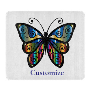 Colourful Butterfly Thunder_Cove Cutting Board