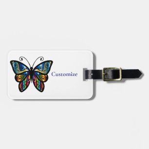 Colourful Butterfly Thunder_Cove Luggage Tag