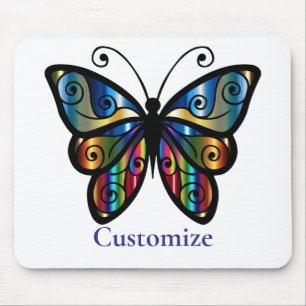 Colourful Butterfly Thunder_Cove Mouse Mat