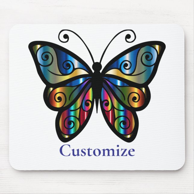 Colourful Butterfly Thunder_Cove Mouse Mat (Front)