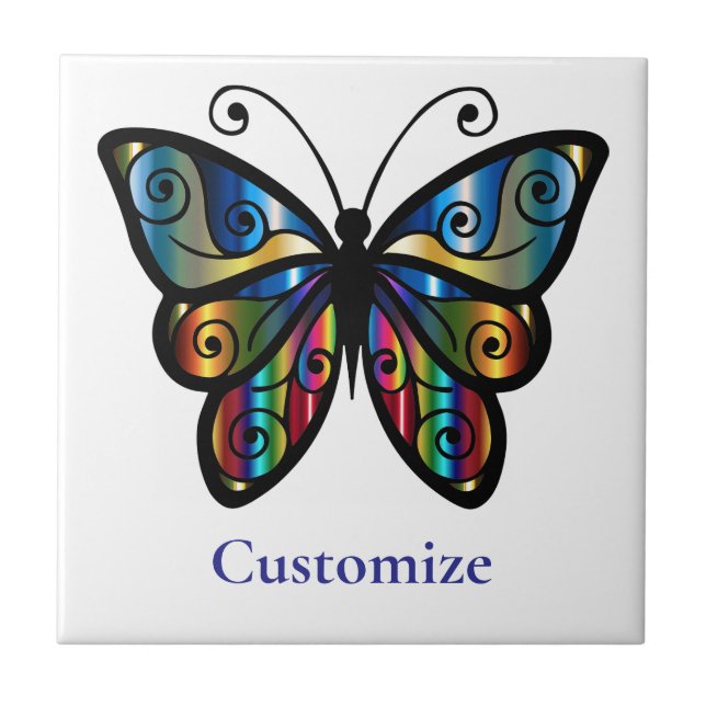 Colourful Butterfly Thunder_Cove Tile (Front)