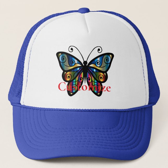 Colourful Butterfly Thunder_Cove Trucker Hat (Front)