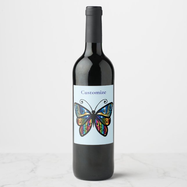 Colourful Butterfly Thunder_Cove Wine Label (Front)