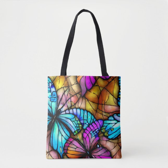 Colourful Butterfly  Tote Bag (Front)