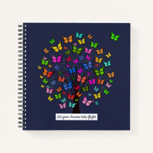 Colourful Butterfly Tree Dreams Notebook