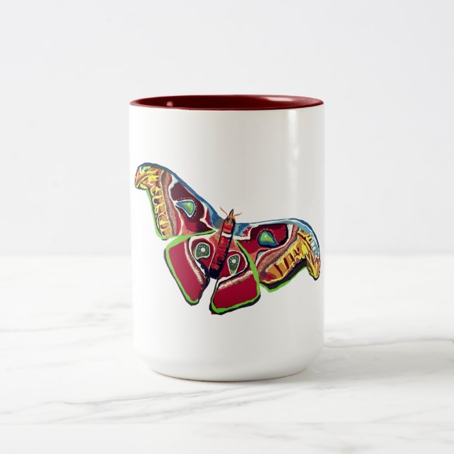Colourful Butterfly Two-Tone Coffee Mug (Center)