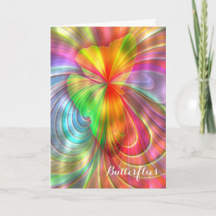 Colourful Butterfly with a Cute Poem Card