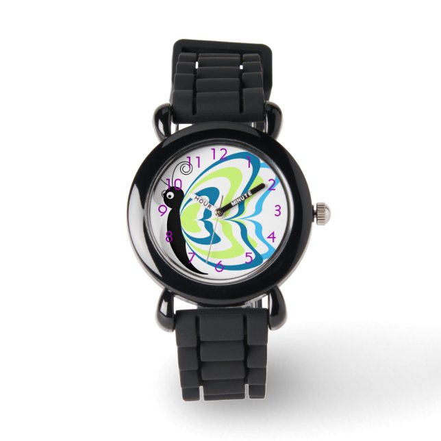 Colourful Butterfly Women's Watch (Front)