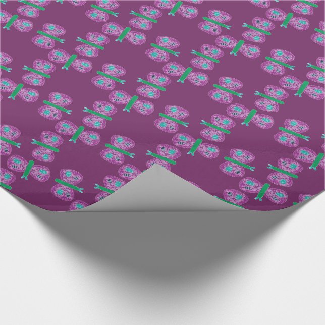 Colourful Butterfly Wrapping Paper (Corner)