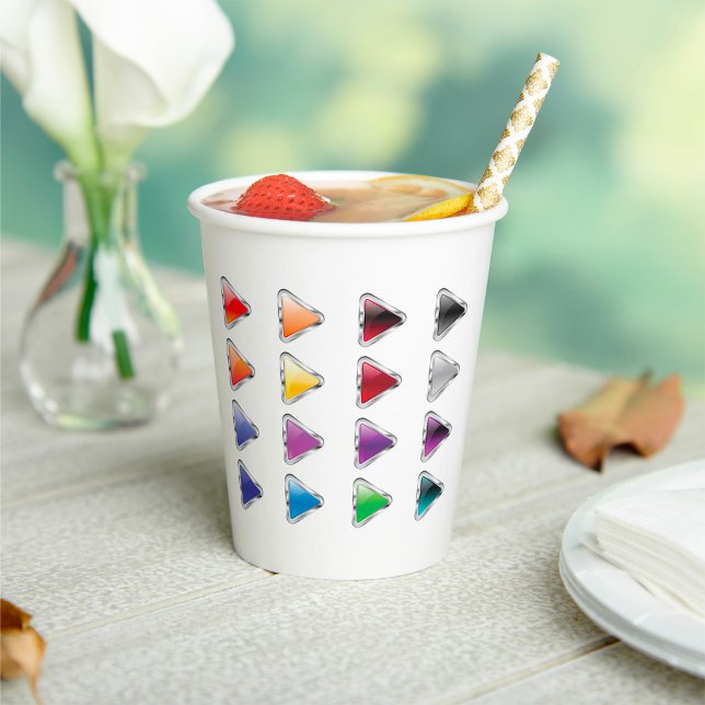 Colourful Button Icons Paper Cups (Creator Uploaded)
