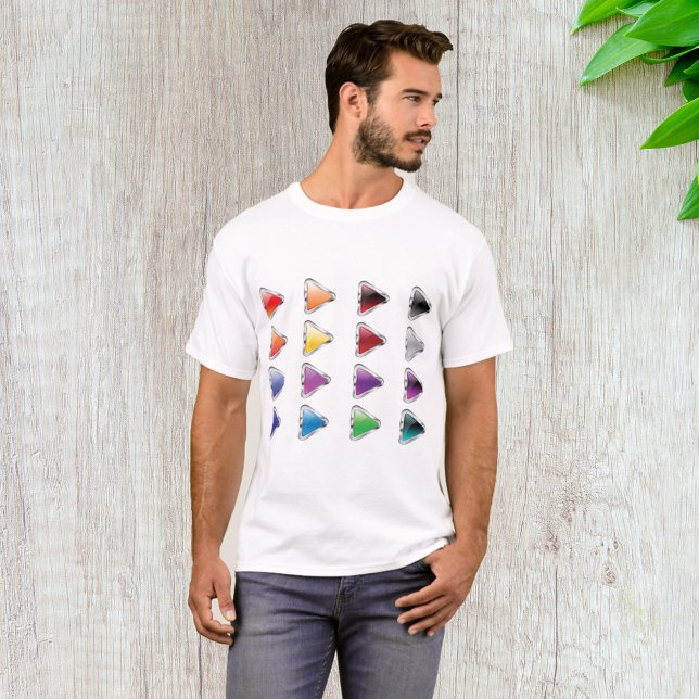 Colourful Button Icons T-Shirt (Creator Uploaded)