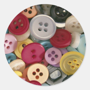 Colourful Buttons Classic Round Sticker