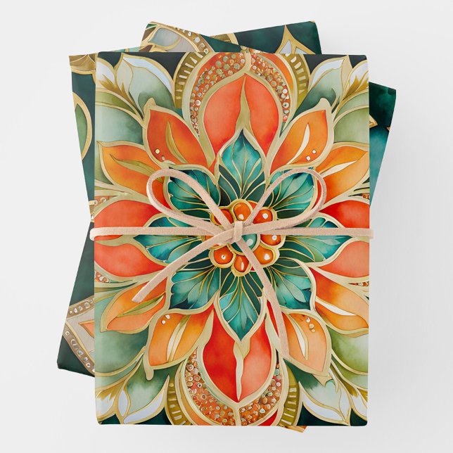 Colourful Byzantine Art Wrapping Paper Sheets (Creator Uploaded)