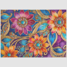 Colourful Byzantine Jewel Art Tissue Paper
