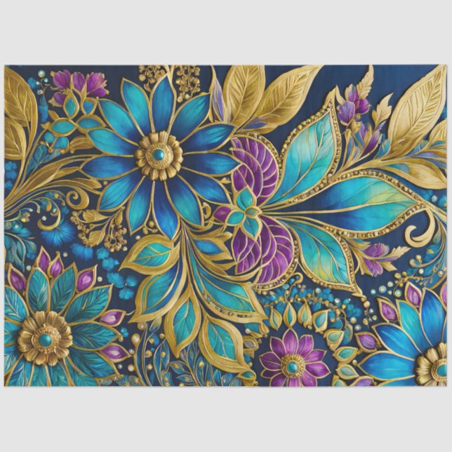 Colourful Byzantine Jewel Art Tissue Paper (Front)