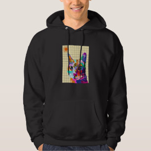 Colourful Ca Colourful Cat Pop Art Style Hoodie