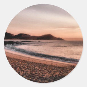 Colourful Cabo sunset Classic Round Sticker